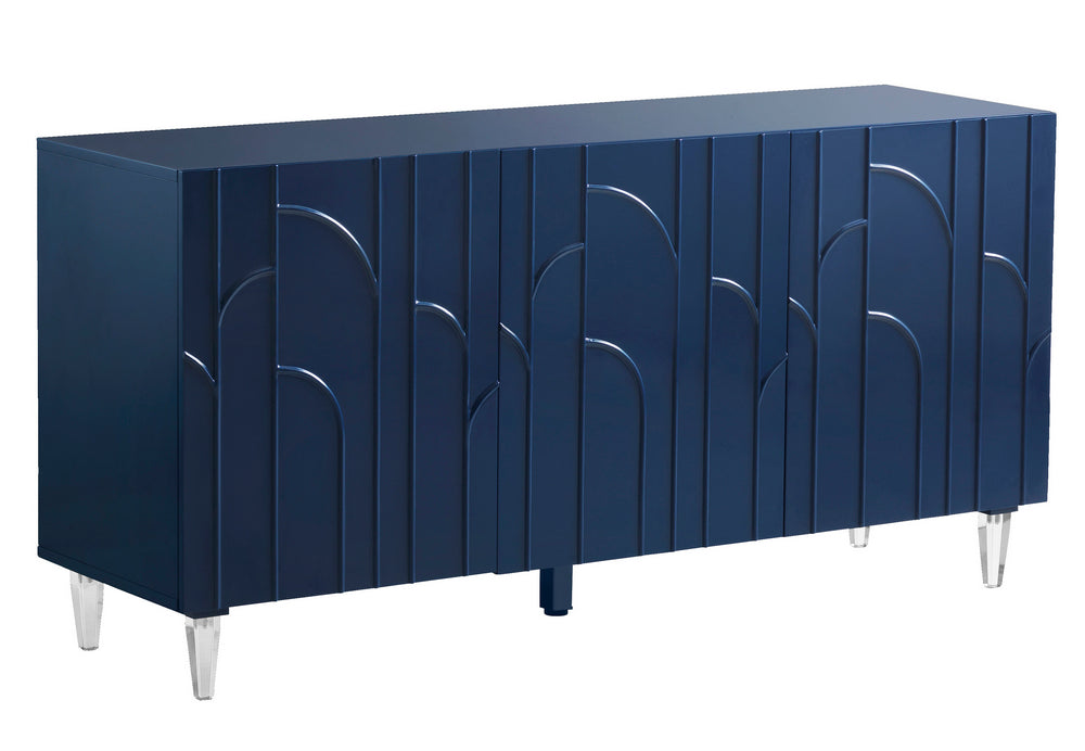 Deco Blue Wood Lacquer Buffet