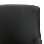 Beatrix Black Velvet/Metal Swivel Office Chair