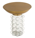 Bubble Brass Iron/Transparent Class Side Table