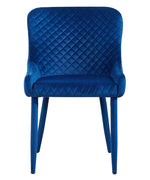 Draco Modern Navy Velvet Side Chair