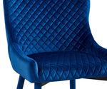 Draco Modern Navy Velvet Side Chair