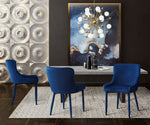 Draco Modern Navy Velvet Side Chair