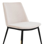 Evora 2 Cream Velvet/Metal Side Chairs