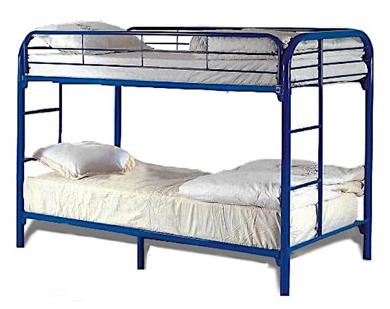 Dream Maker Blue Metal Twin Bunk Bed