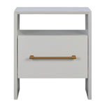 Libre White Wood 1-Drawer Nightstand