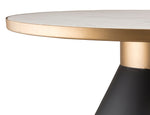 Richard White Marble/Black Iron Cocktail Table