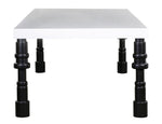 Spindle White/Black Wood Dining Table