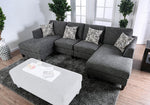 Lowry 4-Pc Gray Chenille Sectional Sofa