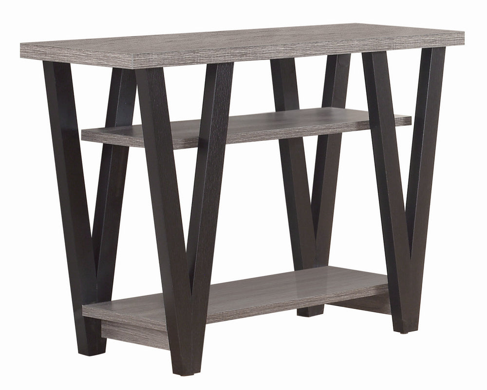 Tonina Antique Grey/Black Wood Sofa Table