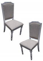 Karen 2 Two-Tone Fabric/Wood Side Chairs