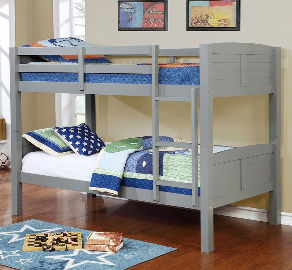 Ernestina Gray Wood Convertible Twin/Twin Bunk Bed