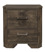 Jocelyn Rustic Brown Wood 2-Drawer Nightstand