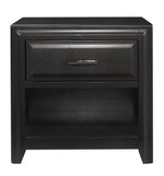 Cordelia Espresso Wood Nightstand with Drawer & Shelf