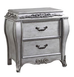 Leonora Vintage Platinum Wood Nightstand