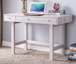 Tresha White Oak 3-Drawer Desk with USB