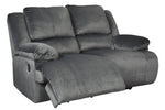 Clonmel Charcoal Microfiber Manual Recliner Loveseat