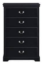 Seabright Black Wood 5-Drawer Chest