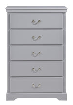 Seabright Gray Wood 5-Drawer Chest