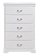 Seabright White Wood 5-Drawer Chest