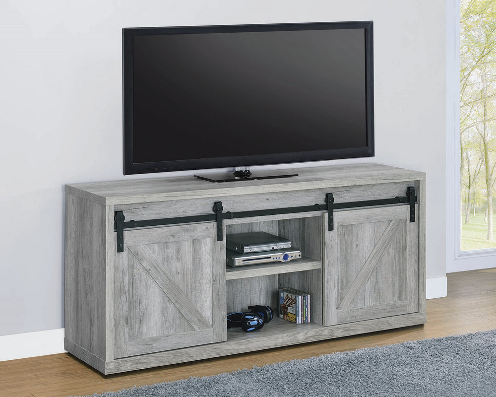 Willa Grey Driftwood Wood 59" TV Console