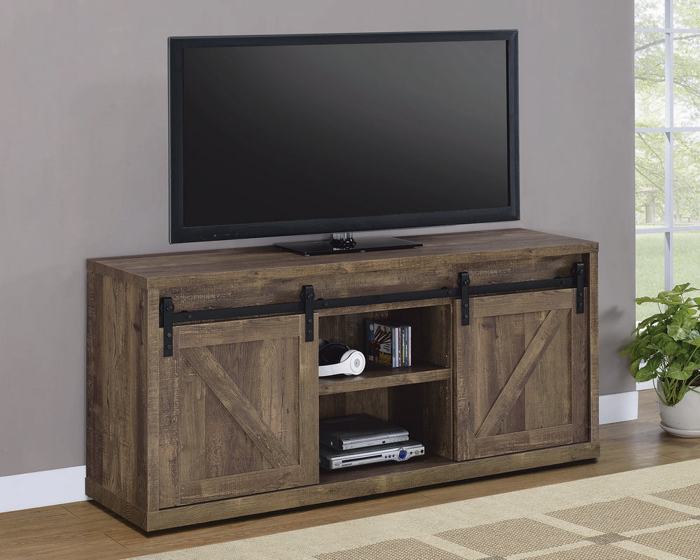 Willa Rustic Oak Wood 59" TV Console