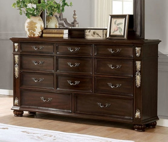 Theodor Brown Cherry Wood 11-Drawer Dresser