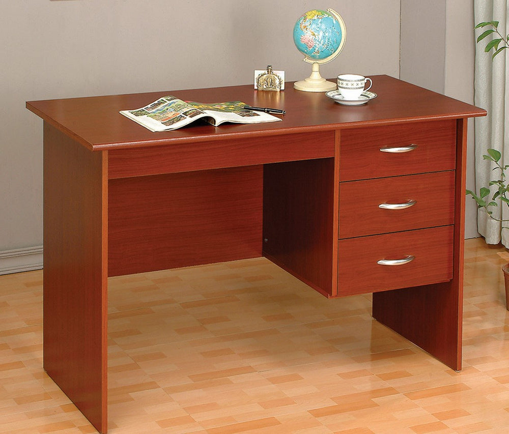 Sylvie Cherry Wood Desk w/3 Drawers