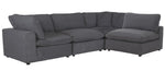 Seating-Guthrie 4-Pc Gray Fabric Sectional Sofa