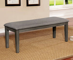 Hillsview Gray Wood/Upholstered Bench