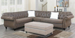 Ginger 4-Pc Dark Coffee Breathable Leatherette Sectional