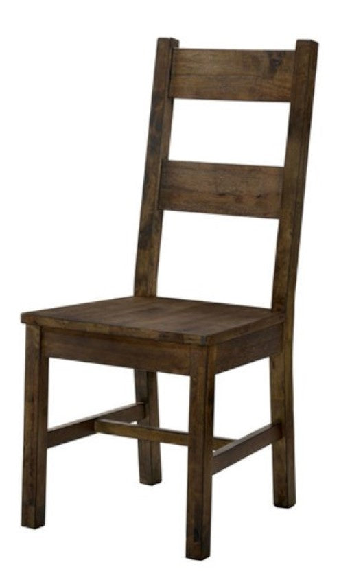 Kristen 2 Rustic Oak Wood Side Chairs