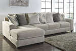 Ardsley 2-Pc Pewter Chenille Fabric LAF Sectional Sofa