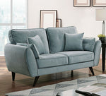 Phillipa Light Teal Flannelette Loveseat