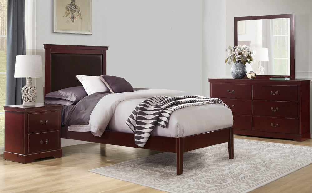 Seabright 4-Pc Cherry Wood Twin Bedroom Set