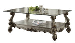 Versailles Antique Platinum Wood/Glass Coffee Table