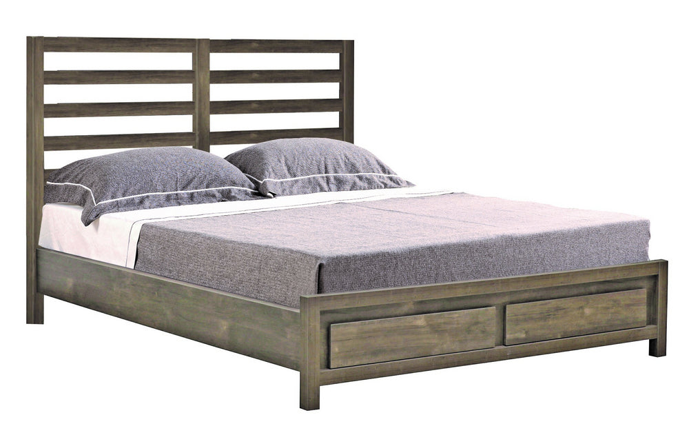 Alba Hazelnut Wood Queen Bed