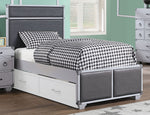 Orchest Gray PU Leather/Wood Full Platform Bed