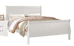 Louis Philippe White Wood Full Sleigh Bed