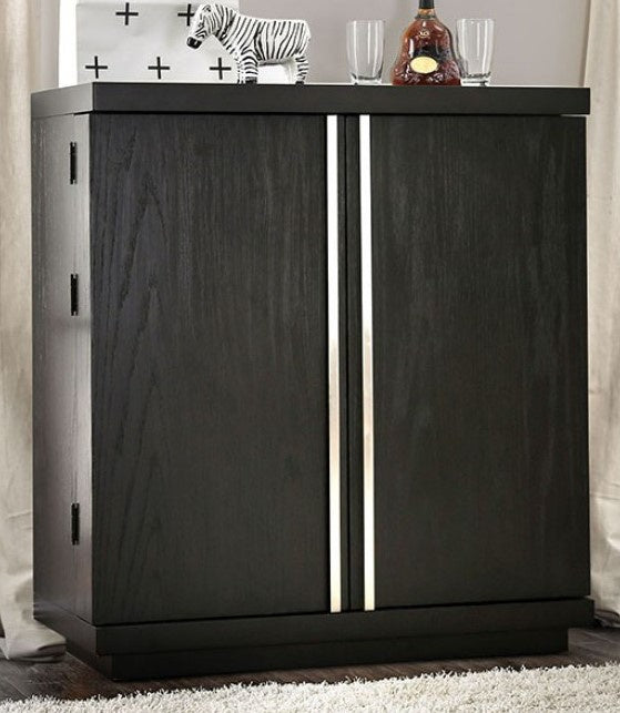 Modoc Espresso Wood Server with Wine Rack