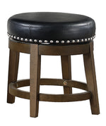 Westby 2 Black Bi-Cast Vinyl/Brown Wood Stools