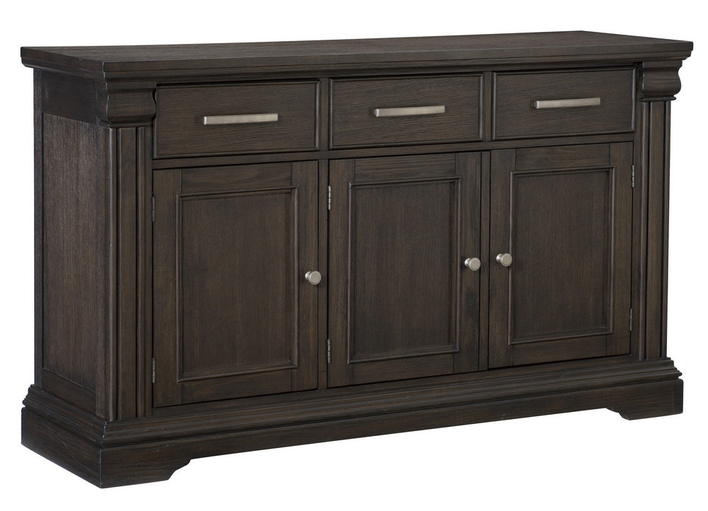 Southlake Wire Brushed Rustic Brown Wood Server