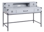 Orchest Gray Wood 3-Drawer Desk with Hutch