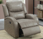 Georgene Stone Faux Leather Power Recliner with USB