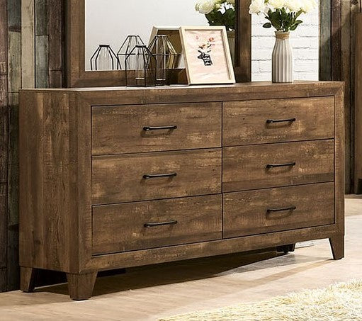 Wentworth Rustic Light Walnut Wood Dresser