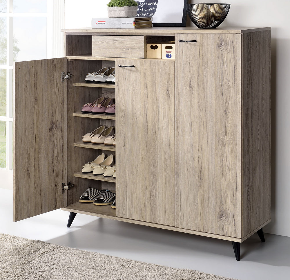 Dezba Natural Wood Cabinet with 3 Doors