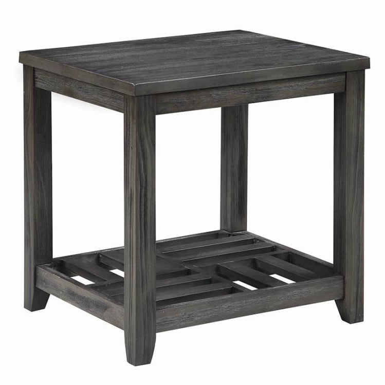 Cherish Grey Wood End Table Aetna Stores