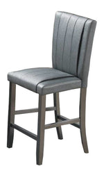 Trudi 2 Glitter Grey Fabric/Wood Counter Height Chairs