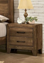 Wentworth Rustic Light Walnut Wood Nightstand