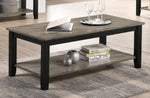 Milly Dark Brown Wood Coffee Table with Shelf