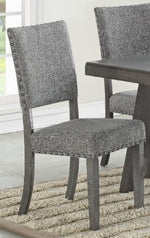 Ophelia II 2 Gray Fabric/Wood Side Chairs